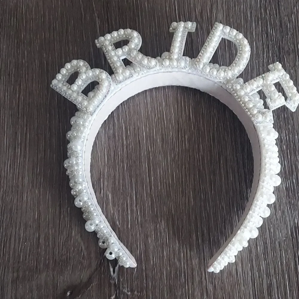 Pearl Embellished Bride Headband
